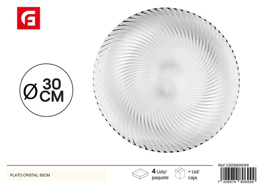 [180880699] Plato de cristal 30cm