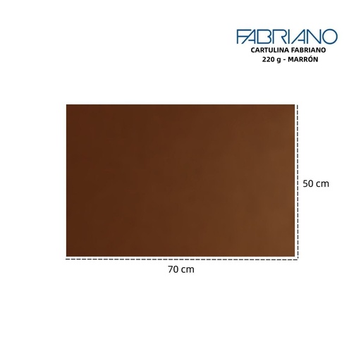 [A000099] Cartulina Fabriano LR 220g 50x70cm color marrón - Materiales para manualidades