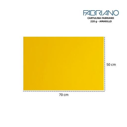 [A000082] Cartulina Fabriano amarilla 220g 50*70cm manualidades