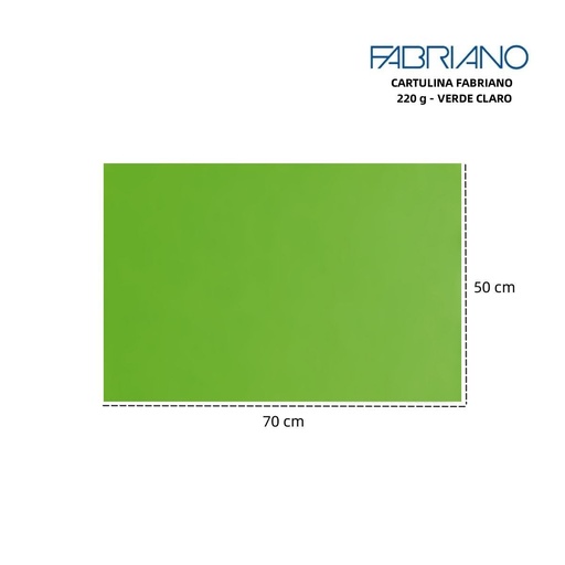 [A000094] Cartulina Fabriano LR 220g 50x70cm color verde claro - Materiales para manualidades