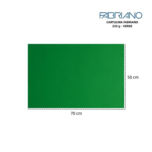 [A000095] Cartulina Fabriano verde 220g 50x70cm para manualidades