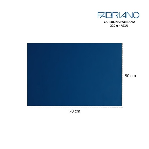 [A000090] Cartulina Fabriano LR 220g 50x70cm color azul - Materiales para manualidades