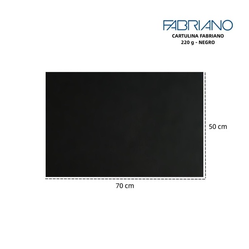 [A000105] Cartulina Fabriano LR 220g 50x70cm negro