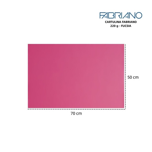 [A000088] Cartulina Fabriano LR 220g 50x70cm color fucsia - Materiales para manualidades