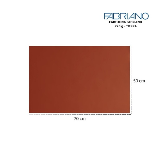 [A000098] Cartulina Fabriano LR 220g 50x70cm color tierra - Materiales para manualidades