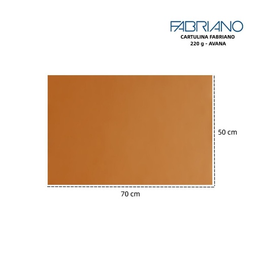 [A000097] Cartulina Fabriano LR 220g 50x70cm color avana - Materiales para manualidades