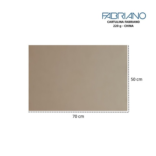 [A000100] Cartulina Fabriano LR 220g 50x70cm color china - Materiales para manualidades