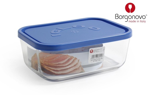 [10005144] Fiambrera de vidrio rec. Igloo azul 19 cm - Artículos de vidrio y cerámica