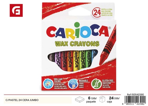 [150542390] Ceras maxi jumbo 24 colores - Suministros de arte
