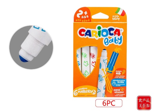 [CR428136] Caja 6 rotuladores para niños Baby Marker 2plus para dibujo