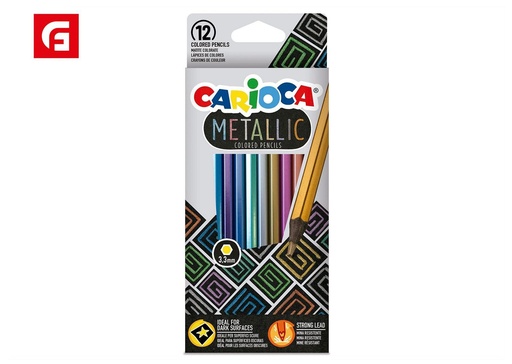 [150543164] Lápices metálicos de 12 colores - Artículos de papelería