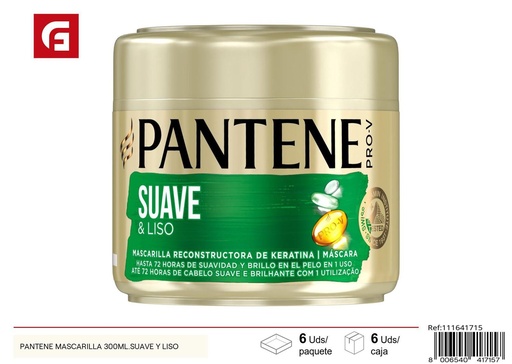 [111641715] Mascarilla Pantene Suave y Liso 300ml para cuidado del cabello