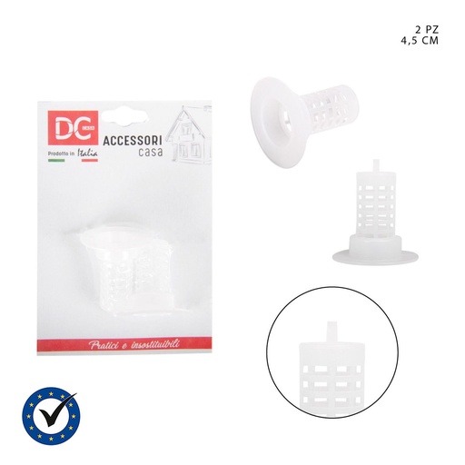 [0128511] Filtro de fregadero de plástico 4.5cm 2 pcs - Accesorios de cocina