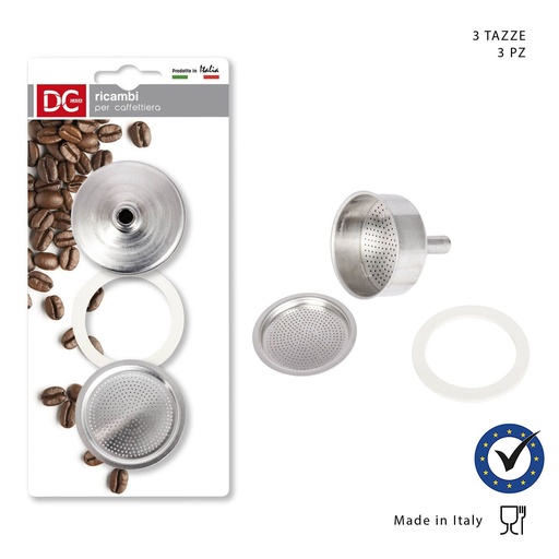 [0128505] Repuestos de cafetera embudo+junta+filtro 3tz - Accesorios de café