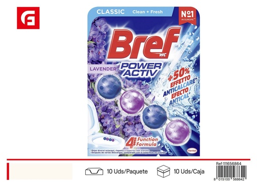 [111656864] Bola de limpieza de inodoro aroma lavanda Bref WC Power Active - Productos de limpieza