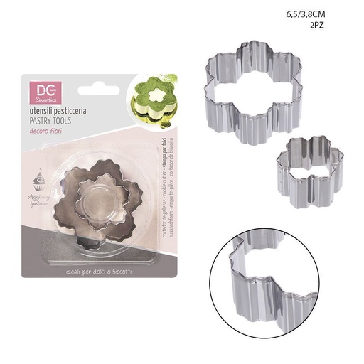 [0123261] Molde de flores de 3.8-6.5cm 2pz - Herramientas de repostería