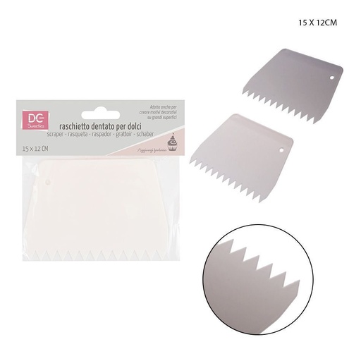 [0123712] Raspador de pastel borde dentado 15x12 cm - Utensilios de repostería y pastelería