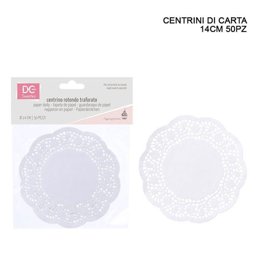 [0128808] Papel de blonda redonda para pastelería de 14cm 50pz - Utensilios de repostería