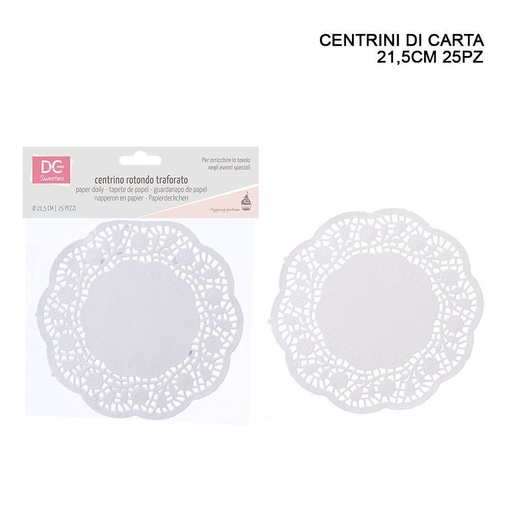 [0128782] Papel de pastelería circular (21.5 cm, 25 unidades) - Utensilios de repostería