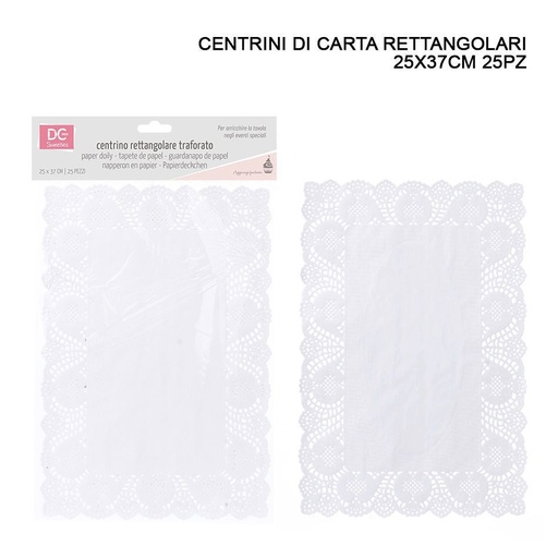 [0127980] Papel blonda rectangular 25X37CM 25PZ - Utensilios de repostería