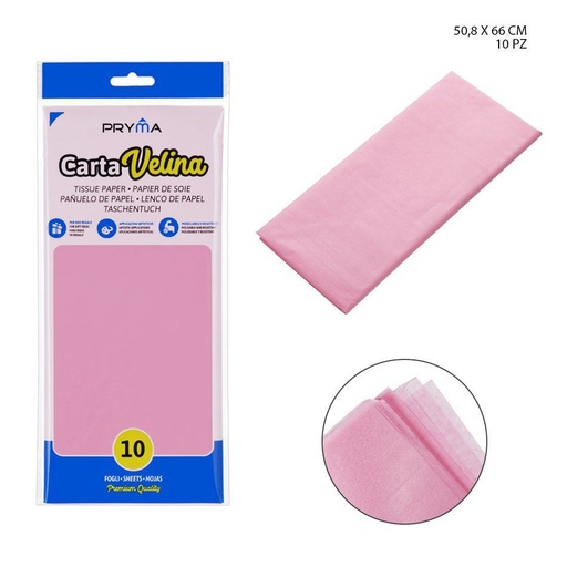 [0126391] Papel de seda 50.8x66cm 10ff rosa