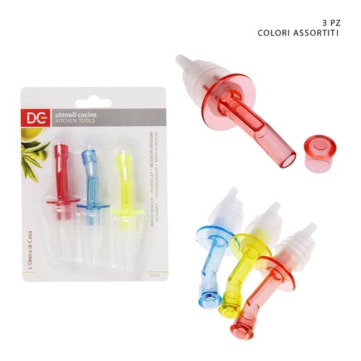 [0128048] Vertedor de botella 10.5cm 3pz - Accesorios de cocina y vertedores