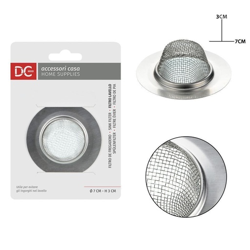 [0128053] Filtro fregadero acero inoxidable 7X3CM - Accesorios de cocina