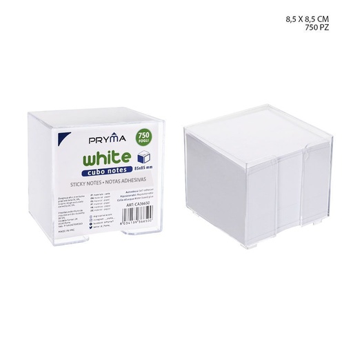 [0133887] Portanotas blanco 85x85mm 750 hojas para oficina y escuela