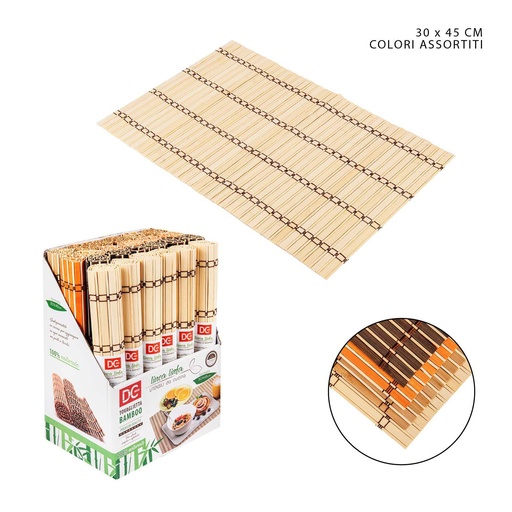 [0134658] Mantel individual de bambú 30x45cm - Artículos de mesa