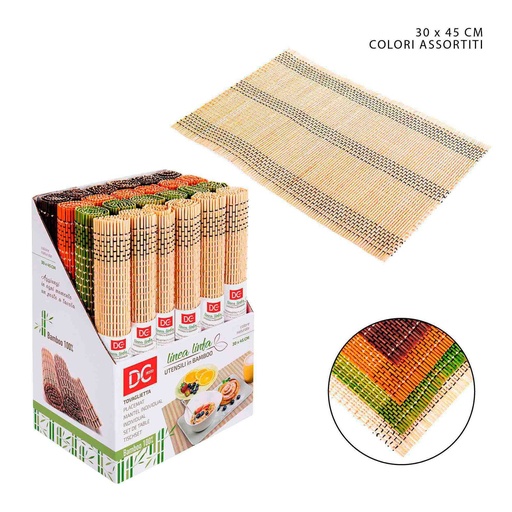 [0134661] Mantel individual de bambú 30x45cm - Artículos de mesa