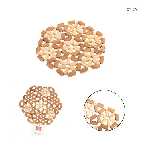 [0134665] Base de bambú para ollas de 21 cm - Utensilios de cocina y protección