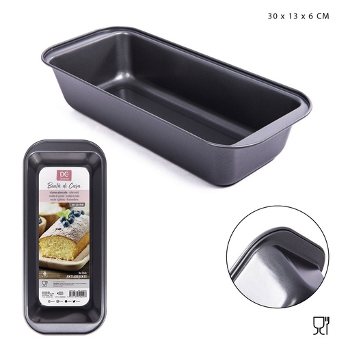 [0136878] Bandeja rectangular para hornear 30x13x6cm - Moldes para hornear