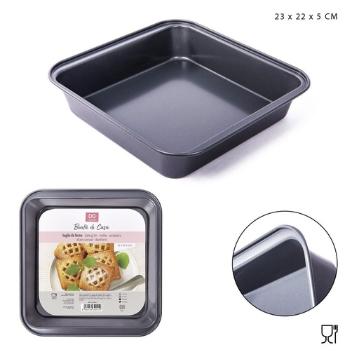 [0136880] Bandeja cuadrada para hornear 23x22x5cm - Utensilios de repostería