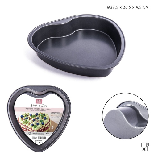 [0136885] Molde de corazón para pasteles 27.5x26.5x4.5cm - Utensilios de repostería