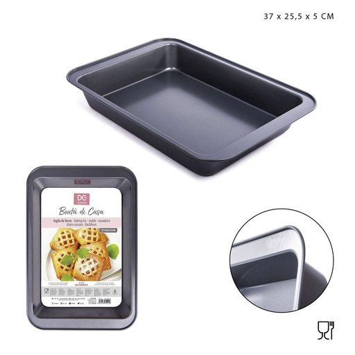 [0136886] Bandeja rectangular para hornear 37x25.5x5cm - Utensilios de cocina 