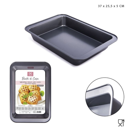 [0136886] Bandeja rectangular para hornear 37x25.5x5cm para cocina