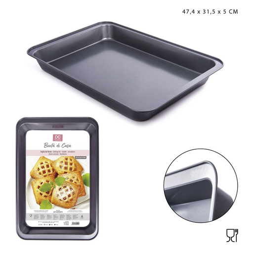 [0136888] Bandeja rectangular para hornear 47.4x31.5x5 cm - Utensilios para hornear