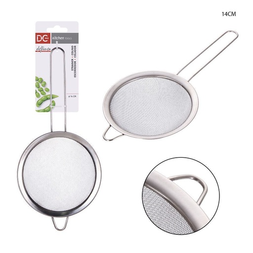 [0137437] Colador redondo de acero inoxidable Ø14cm para cocina