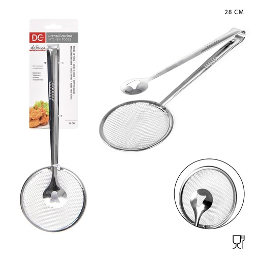 [0137442] Pinza para fritura de acero inoxidable 28 cm - Utensilios de cocina