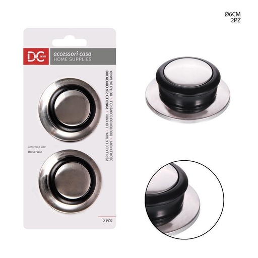 [0137447] Perilla para tapa de olla Ø6CM 2PZ - Accesorios de cocina
