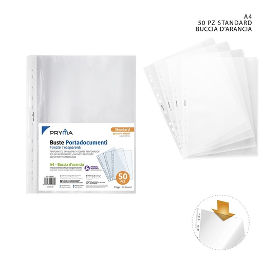 [0143069] Funda multitaladro A4 50pz opaca - Artículos de oficina y documentos
