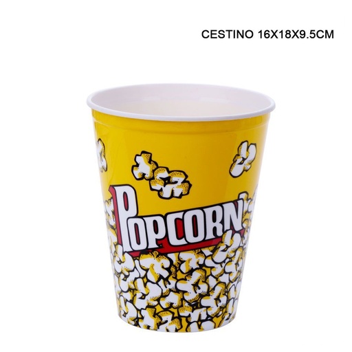 [0143804] Cesta de palomitas 16x18x9.5cm - Artículos de plástico y cestas