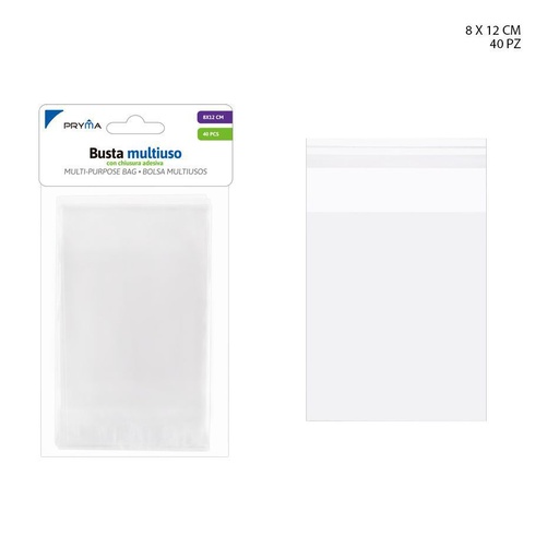 [0144652] Bolsa autoadhesiva 8x12 cm 40 pcs - Accesorios menores
