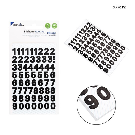 [0144201] Etiqueta adhesiva rectangular 8.5x12 cm 5 pcs - Papelería y etiquetas