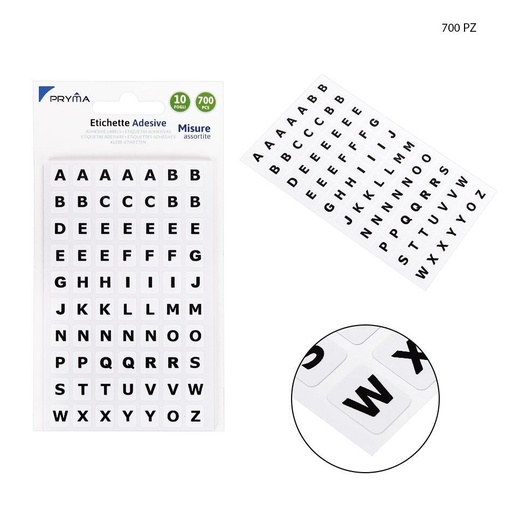 [0144202] Etiqueta adhesiva de letras 8.5x12 cm 10 pcs - Papelería y etiquetas