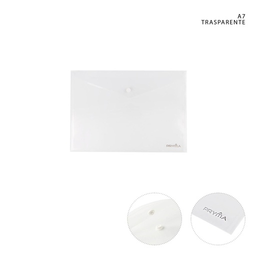 [0143409] CARPETA BOTÓN TRANSPARENTE A7 - Material de oficina