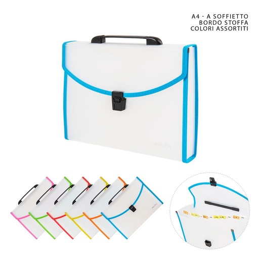 [0143413] Bolsa de archivo acordeón A4 33X25X4 cm 12 páginas - Material de oficina