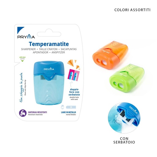 [0143145] Sacapuntas doble agujero 4.5x6.8cm para lápices y colores