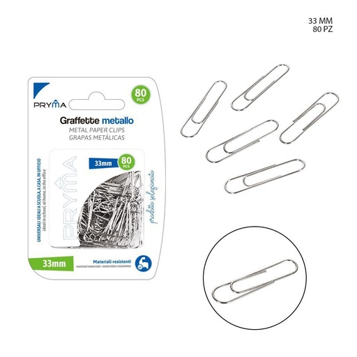 [0144299]  clips de 33 mm, 80 piezas - Accesorios de oficina