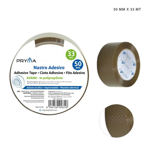 [0143712] Cinta adhesiva 50MMx33M - Cintas adhesivas